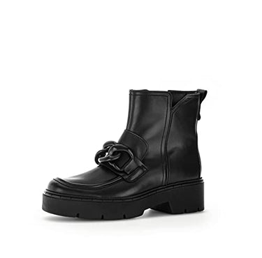 Gabor Damen Combat Boots, Frauen Stiefeletten,Wechselfußbett,Best Fitting,schnürstiefel,Stiefel,Booties,schwarz (Uni),40 im Sale